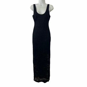 Guess Black Lace Maxi Dress XS